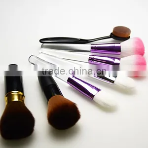 OEM High Quality Face Use and Wood Handle Material Cheap 7PCS Makeup Brush thumbnail-4
