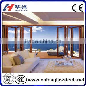Powder Coated Doublle Glass PVC Folding Glass Windows and Doors thumbnail-1