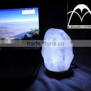Himalayan Rock Salt USB Tiny WHITE Lamps NATURAL thumbnail-3