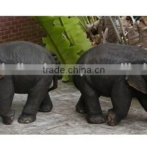 Wood Carved Elephant From Thailand thumbnail-2