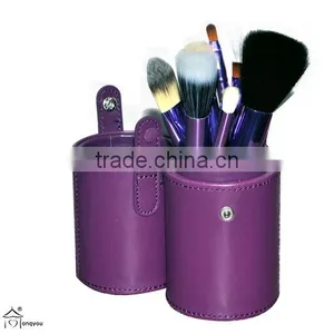 12 Pcs Pro Makeup Cosmetic Brush Kit Leather Cylinder Cup Holder Case Set Cheap Makeup Brush thumbnail-1