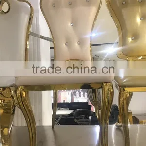 Hotel Stainless Steel Dining Wedding Chair for Lobby thumbnail-2