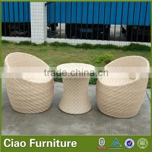 Funky Modern Outdoor Furnitue Rattan Coffee Table Set thumbnail-3