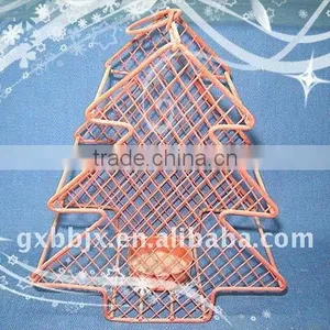 Red Wire Christmas Tree Decorative Candle Holders thumbnail-1