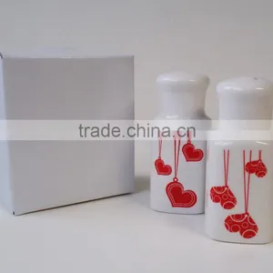 Promotional Ceramic Christmas Items, High Quality Salt And Pepper With Customized Printing thumbnail-5