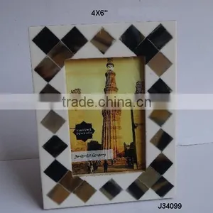 Horn and Resin Photo Frame With Square Patterns Available in All Sizes thumbnail-1