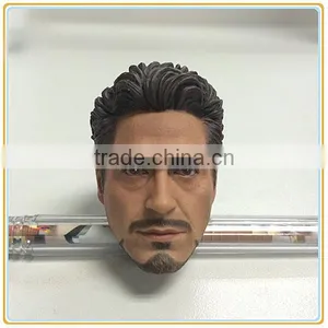 1 6 Star Head Carving Movie Iron-man Role Player Robert Downey Jr. Head Statue thumbnail-4
