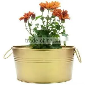 Indian Gold Plated Flower Decor Planters thumbnail-1