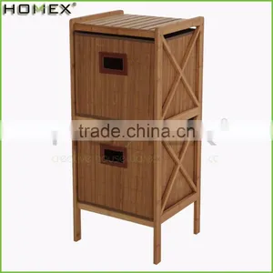 Bamboo Storage Rack With 2 Shelf and Drawers/Bathroom Rack Shelf/Homex_FSC/BSCI Factory thumbnail-1
