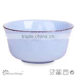 Factory Direct Wholesale Embossed Ceramics Soup Bowl thumbnail-3