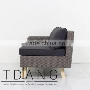 Torguta Right Hand WickerPatio Bench - Poly Rattan Vietnam - Outdoor Conversation Furniture thumbnail-4