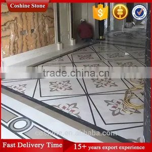 Villa Lobby Design Marble Flooring Tiles Stone Medallion & Watejet thumbnail-2
