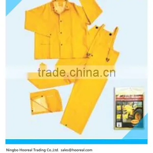3 PIECE HEAVY DUTY YELLOW RAINSUIT RAIN SUIT 35MM SIZE LARGE L NEW IN BAG thumbnail-1