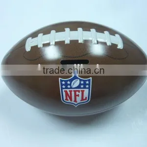 Rugby Football Shape Tin Box,money Bank Tin Box thumbnail-1