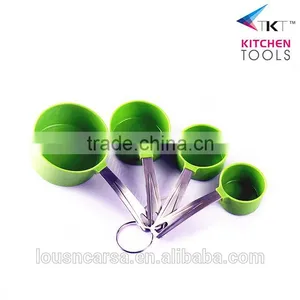 4pc PP+SS Handle Measuring Cup Set, Baking Measuring Tools thumbnail-1