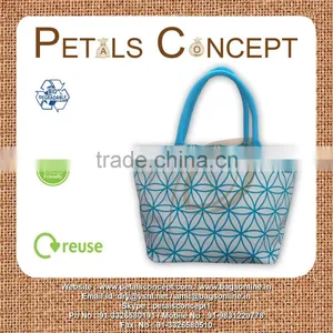 Natural Canvas Printed Gift Bag With Padded Rope Handle thumbnail-1