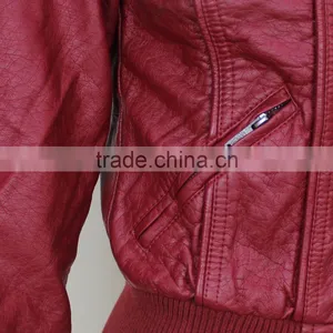 2016 New Winter Small Leather Jacket Women Top Quality pu Jackets thumbnail-5