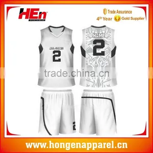 Hongen Apparel Training Sublimated Best Custom Basketball Jersey Uniform Custom Embroidered Good Quality Basketball Jerseys thumbnail-1