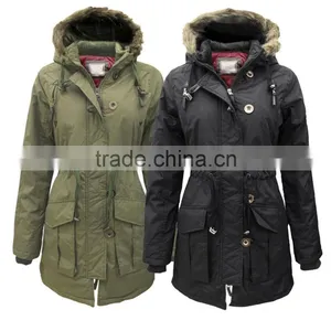 Montana New Womens Military Parka Faux Furs Trim Hood Ladies Woodland Jacket Coat thumbnail-1