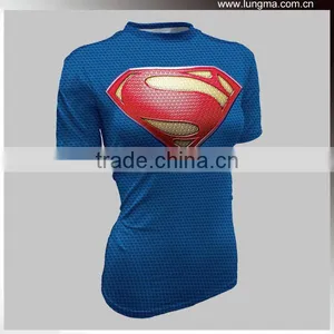 Compression Running Shirts Superman Superhero Design thumbnail-1