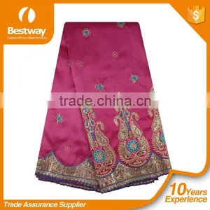 2017 Popular Stretchable Battenburg Silk George Lace, African Fabrics thumbnail-5