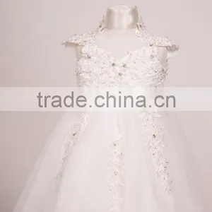 2017 New Fashion Baby Children Frocks White Lace Designs Party Dress thumbnail-1