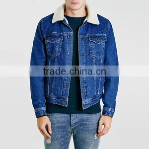 Blue Washed Men Winter Jacket With Fur Collar Windbreak Wholesale thumbnail-1
