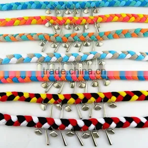 2016 Black Enamel Heart Charm Pendant Long Scarves Solid Black Costume Long Scarves Diy Custom Black Pendant Scarves thumbnail-6