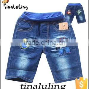 Wholesale Robin Jeans for Kids Boys Robot Denim Short Pants thumbnail-1