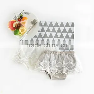 Pure White Woven Cotton Bloomers Double Chiffon Mesh Tassel China Manufacture Product thumbnail-5
