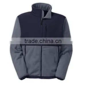 High Quality Outdooor Mens Fleece Hoodie Jacket no Hood thumbnail-1
