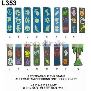 L353 3 PC TEARABLE EVA STAMP thumbnail-1