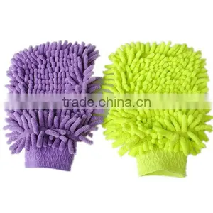 Microfiber Colored Chenille Car Wash Mitt thumbnail-1
