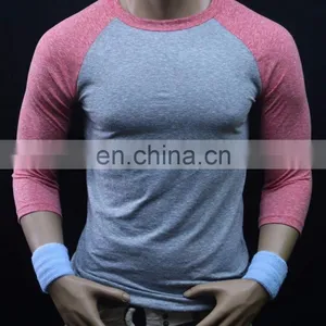 Men 3/4 Sleeve Baseball T Shirts Fitted Soft Raglan Casual Plain Slim Fit Tee-customise Tshirt-summer Wear Tshirt thumbnail-3