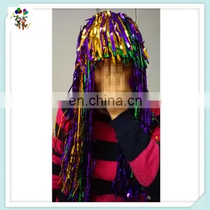 Cheap Colorful Mardi Gras Party Women Long Tinsel Wigs HPC-0025 thumbnail-4