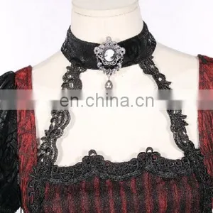 Gothic Princess Dress With Attached Laced Choker thumbnail-3