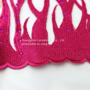 2017 Hot Selling Fast Delivery New Style Wholesale Knit Mesh Lace Fabric thumbnail-3