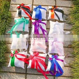 2016 New Western Style Big Bow With Ribbon Wedding Properties Bride Ring Pillow thumbnail-3