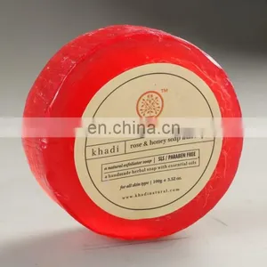 Khadi Natural Herbal Rose & Honey Soap With Loofah thumbnail-1