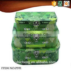 High Quality Beauty Flower Suitcase Box With Metal Lock thumbnail-5
