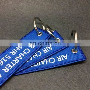 Wholesale Cheap Fabric Embroidered Customized Double Sided Key Chains/ Keychain thumbnail-6