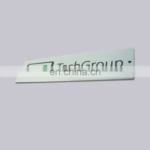 Fast Delivery OEM Items Simple Rectangle Shape Custom Logo Etched Metal Nameplate With Holes thumbnail-1