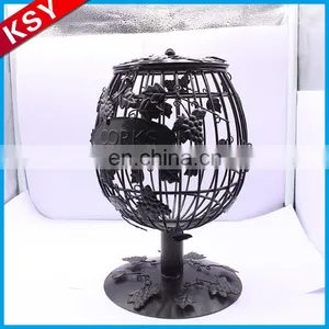 Large Supply Factory Promotion Price Round Lantern Star Shaped Flower Metal Miners Tall Candle Holder thumbnail-3