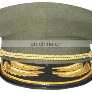Embroidery Visor Military Cap thumbnail-1