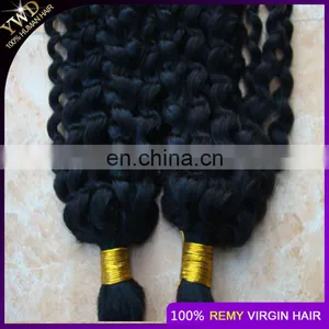 8a 500g Cheap Afro Kinky Human Hair for Braiding Bulk 100 Human Hair Braids Bulk Curly no Weft Unprocessed Russian Virgin Hair thumbnail-3