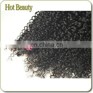 100% Virgin Human Hair Weaving no Fiber no Synthetic Afro Kinky Hair Weave thumbnail-5