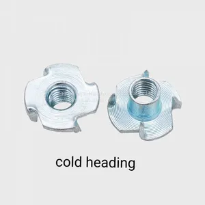 Carbon Steel DIN1624 T-slotted Zinc Plated m8 Thumb t Nut Four Claw 4 Prong Insert Tee Nuts for Wood Furniture thumbnail-2