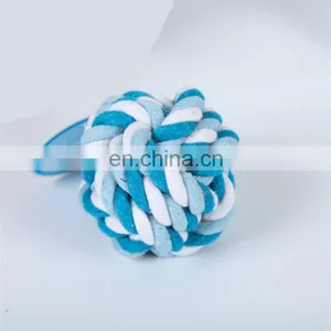 Rainbow Color 6 to 10 cm Diameter Pet Training Rope Ball Dog Toy thumbnail-4