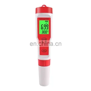 TDS/EC/pH Meter With Temp Water pH Meter 4 in 1 pH and Conductivity Moisture Temperature Sensor thumbnail-1