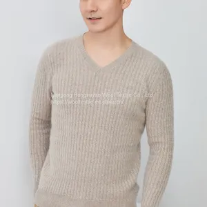 100% Cashmere Men′s V-Neck Pullover Sweater thumbnail-1